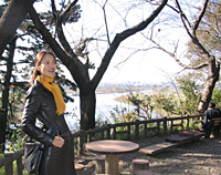 多摩川台公園から多摩川を望む